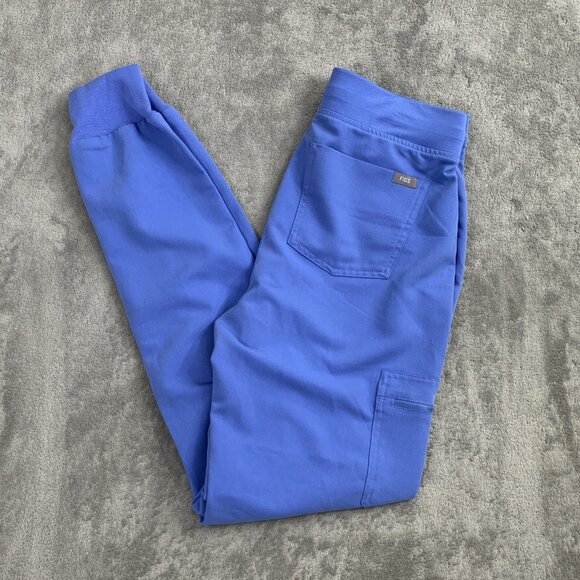 Figs Scrub Pants Womens XS Tall Zamora Jogger Nurse Workwear Capri Blue Medical - Picture 1 of 16